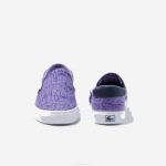 Lacoste salto servir têxtil deslizamento crianças roxo branco 84x 88BL3235 - Image 3
