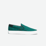 Lacoste salto servir têxtil deslizamento homens verde e branco 1r7 88BL1854