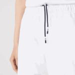 Lacoste shorts de faixas laterais estampadas esportivas homens branco azul marinho 522 88BL1596 - Image 8