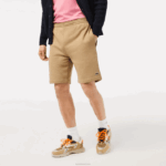Lacoste shorts de lã de algodão escovado orgânico homens bege cb8 88BL414 - Image 2