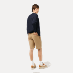Lacoste shorts de lã de algodão escovado orgânico homens bege cb8 88BL414 - Image 3
