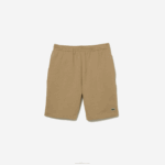 Lacoste shorts de lã de algodão escovado orgânico homens bege cb8 88BL414 - Image 4
