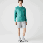 Lacoste shorts de lã de tênis esportivo homens chine cinza cca 88BL1361
