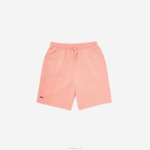 Lacoste shorts de lã de tênis esportivo homens rosa 5mm 88BL1600