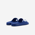 Lacoste slides de alça de logotipo sintético croco 2.0 homens azul branco 221 88BL1898 - Image 3