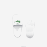 Lacoste slides sintéticos croco 1.0 mulheres branco/verde 082 88BL2685 - Image 4