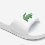 Lacoste slides sintéticos croco 1.0 mulheres branco/verde 082 88BL2685 - Image 6