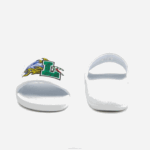 Lacoste slides sintéticos croco homens branco/verde 082 88BL1768 - Image 5