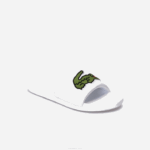 Lacoste slides sintéticos croco homens branco/verde 082 88BL1809