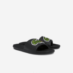 Lacoste slides sintéticos croco homens preto e verde 1b4 88BL1808 - Image 2