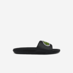 Lacoste slides sintéticos croco homens preto e verde 1b4 88BL1808
