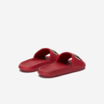 Lacoste slides sintéticos croco homens vermelho verde t2q 88BL1810 - Image 3