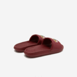 Lacoste slides sintéticos croco mulheres amarelo bordô amr 88BL2706 - Image 3