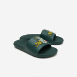 Lacoste slides sintéticos croco mulheres verde 1m8 88BL2758 - Image 2