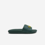 Lacoste slides sintéticos croco mulheres verde 1m8 88BL2758