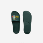 Lacoste slides sintéticos croco mulheres verde 1m8 88BL2758 - Image 4
