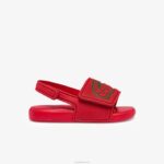 Lacoste slides sintéticos de alça l.30 bebês vermelho verde t2q 88BL2971