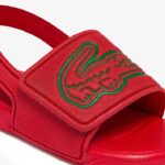 Lacoste slides sintéticos de alça l.30 bebês vermelho verde t2q 88BL2971 - Image 6