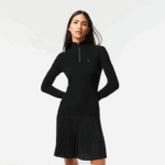 Lacoste suéter com zíper mulheres preto 031 88BL2646