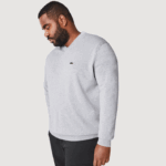 Lacoste suéter de algodão orgânico com decote em V homens chine cinza cca 88BL1568 - Image 9