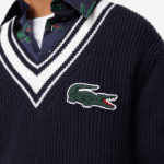 Lacoste suéter de distintivo cômico homens preto/branco 88BL1378 - Image 4