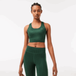 Lacoste sutiã esportivo impresso mulheres verde d1r 88BL2577