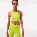 Lacoste sutiã esportivo sem costura mulheres amarelo 90v 88BL2550