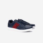 Lacoste tênis carnaby evo couro e camurça homens marinho e vermelho escuro 5a5 88BL1717 - Image 2