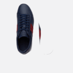 Lacoste tênis carnaby evo couro e camurça homens marinho e vermelho escuro 5a5 88BL1717 - Image 3