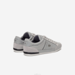 Lacoste tênis de couro chaymon homens cinza preto 276 88BL1709 - Image 3