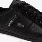 Lacoste tênis de couro chaymon homens preto vermelho 1b5 88BL1708 - Image 6