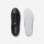 Lacoste tênis de couro lerond homens preto 024 88BL1716 - Image 4