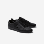 Lacoste tênis de couro perfurado chaymon homens preto 02h 88BL1711 - Image 2