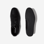 Lacoste tênis de couro perfurado chaymon homens preto 02h 88BL1711 - Image 4