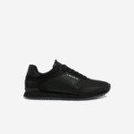 Lacoste tênis de luxo têxtil parceiro homens preto 02h 88BL1706