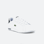 Lacoste tênis graduado crianças branco e preto 147 88BL3302