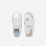 Lacoste tênis gripshot bebês branco e rosa claro 1a9 88BL2970 - Image 4