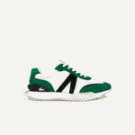 Lacoste tênis l-spin deluxe com detalhes em tecido homens branco/verde 082 88BL1870