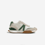 Lacoste tênis l-spin luxo em couro homens branco/verde 082 88BL1738