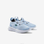 Lacoste tênis run spin knit com contraste de cor têxtil bebês azul claro branco 2k7 88BL2980 - Image 2