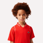 Lacoste tênis x daniil medvedev polo ultra seco Rapazes vermelho s5h 88BL3012 - Image 2