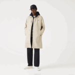 Lacoste trincheira de verificação 3 em 1 Heritage homens bege branco a8m 88BL1290