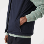 Lacoste trincheira de verificação 3 em 1 Heritage homens bege branco a8m 88BL1290 - Image 5