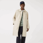 Lacoste trincheira de verificação 3 em 1 Heritage homens bege branco a8m 88BL1290 - Image 8