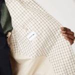 Lacoste trincheira de verificação 3 em 1 Heritage homens bege branco a8m 88BL1290 - Image 10