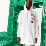 Lacoste vestido com capuz de lã orgânica live x minecraft mulheres branco 001 88BL2521
