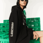 Lacoste vestido com capuz de lã orgânica live x minecraft mulheres preto 031 88BL2522 - Image 7