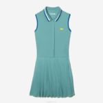 Lacoste vestido de tênis plissado curto esportivo embutido mulheres qyi verde claro 88BL2354