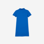 Lacoste vestido polo de algodão garotas azul kxb 88BL3084 - Image 3