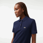 Lacoste vestido polo malha piquê mulheres azul marinho 166 88BL2361 - Image 2